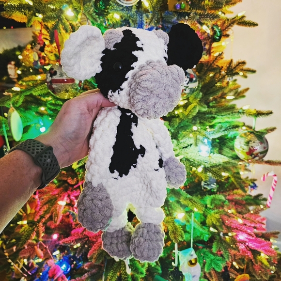 Hand Made Crochet Cow Lovey, Snuggler, Washable, One of a Kind, Made by me 😍 - Picture 5 of 10